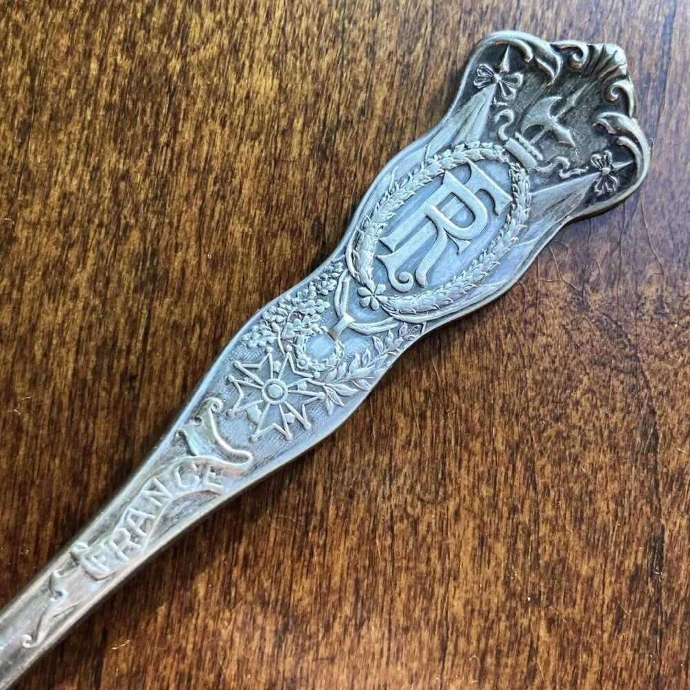 Antique France Souvenir Spoon, silverplate, Collectible - American Silver Co.